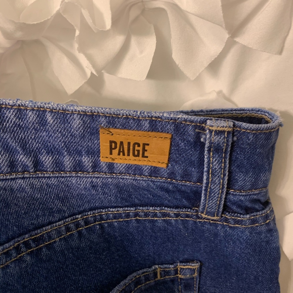PAIGE Aideen Denim Mini Skirt SZ 14 - Picture 6 of 8